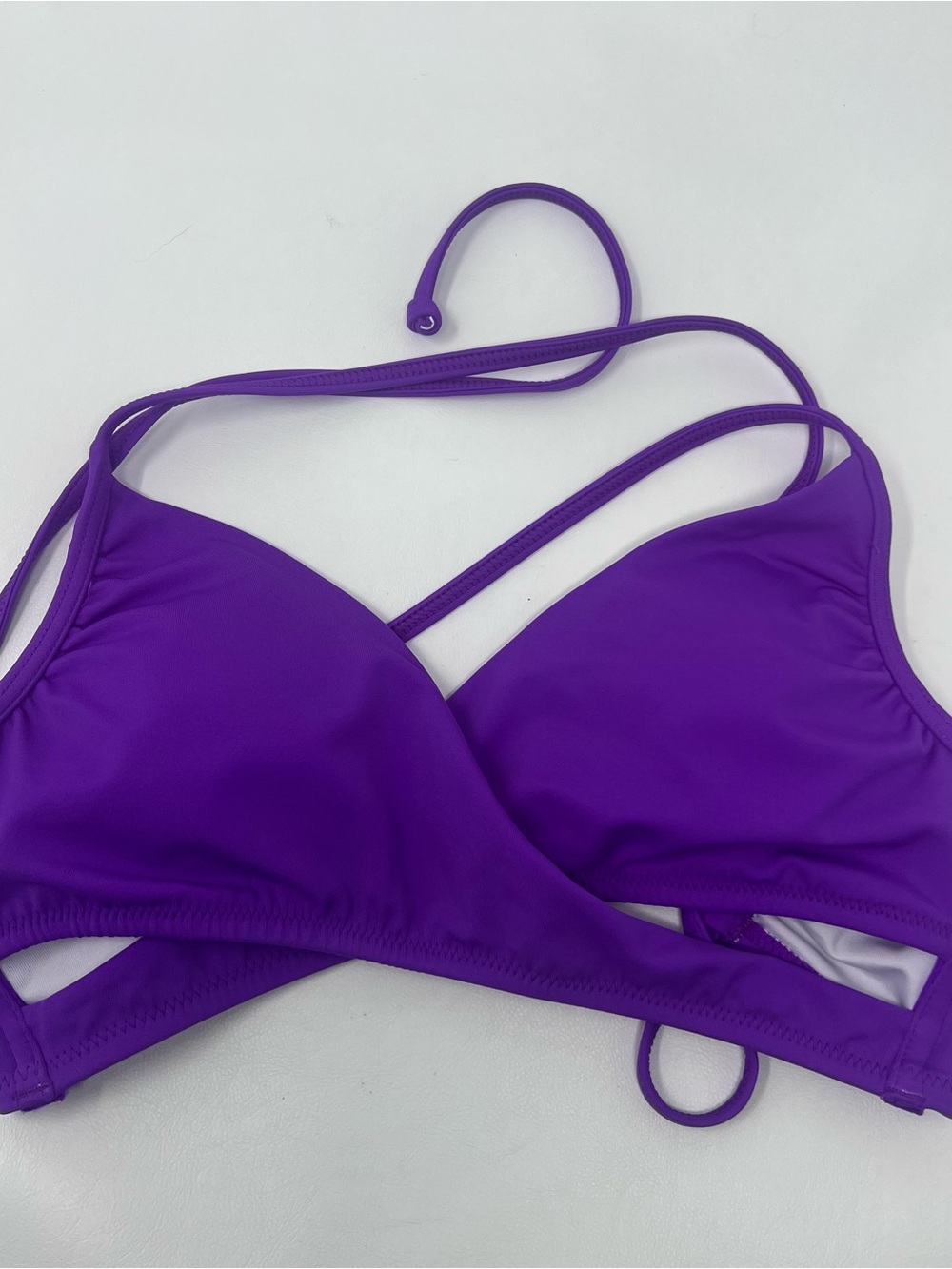 PINK Victoria's Secret Vibrant Purple Triangle Bikini Top